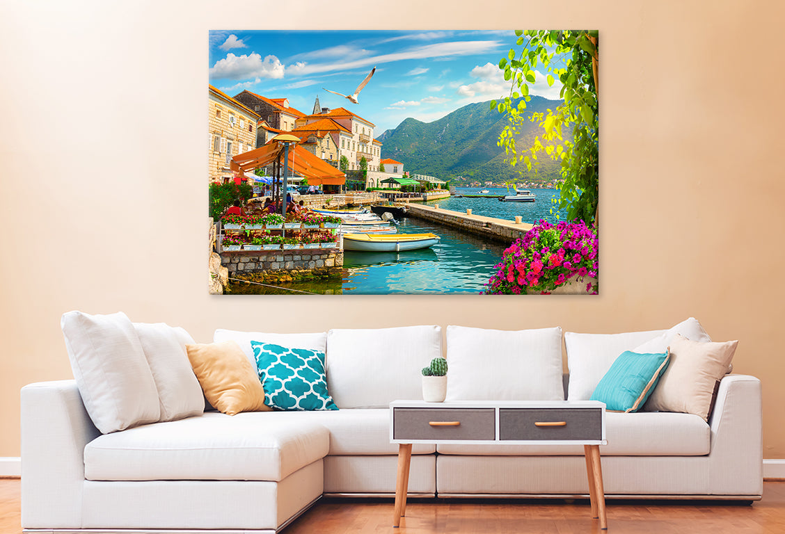 Perast City at Bay of Kotor  Wall Art Decor 100% Australian Made