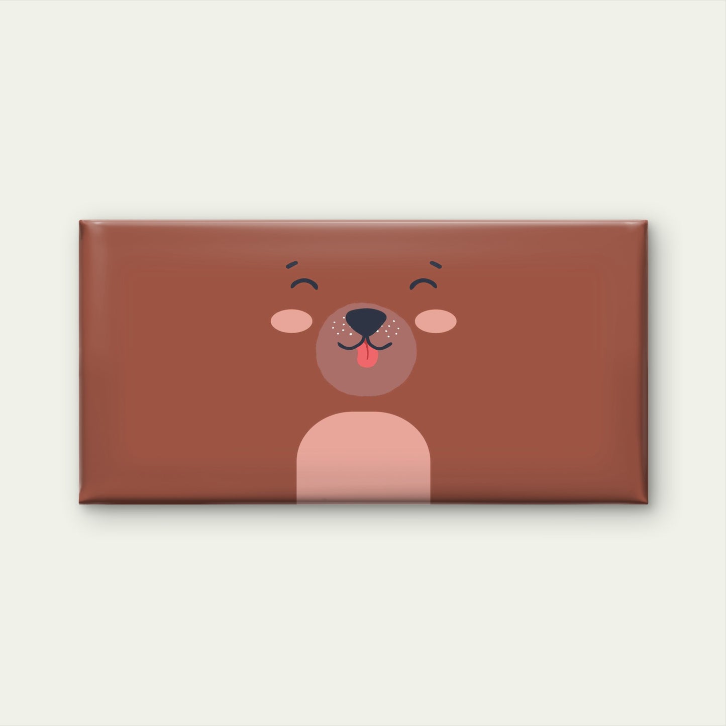 Minimalist Brown Bear Face Wall Art Canvas Office Home Room Framed 120x60cm