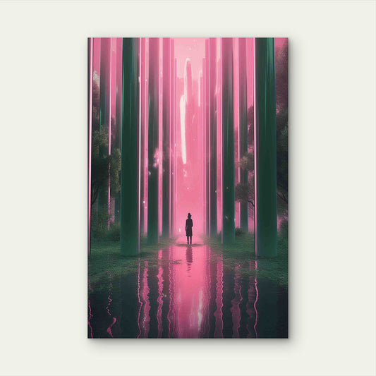 Geometric Shapes Natural Background 60x90cm Metal Print Ready to Hang