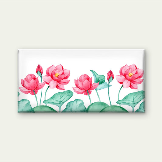 Serene Watercolor Lotus Blooms Wall Art Canvas Office Home Room Framed 120x60cm