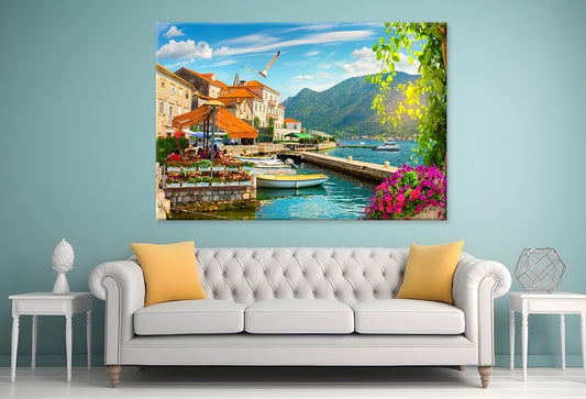 Perast City at Bay of Kotor  Wall Art Decor 100% Australian Made