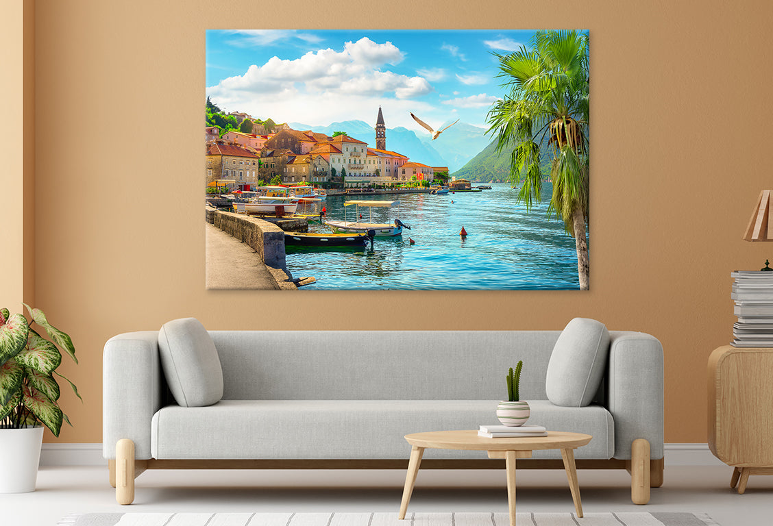 Historic City of Perast at Kotor  Wall Art Decor 100% Australian Made