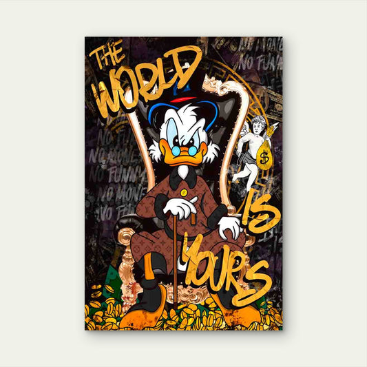 Billionaire Bird Elite Graffiti 40x60cm Metal Print Ready to Hang