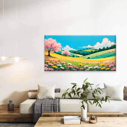 Depicting a Serene Spring Wall Art Canvas Office Home Room Framed 120x60cm - Bella Home Decor