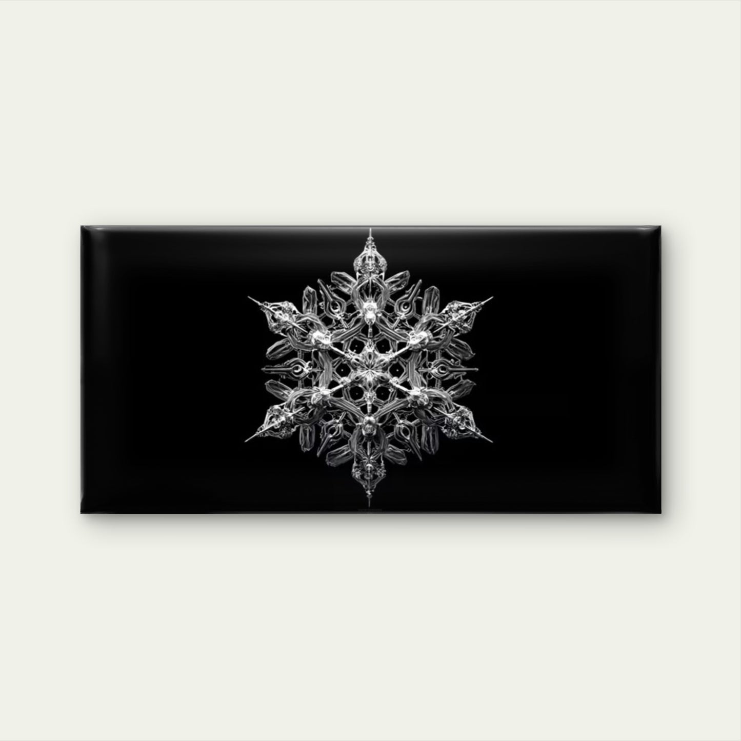 Elegant Snowflake Design Wall Art Canvas Office Home Room Framed 120x60cm