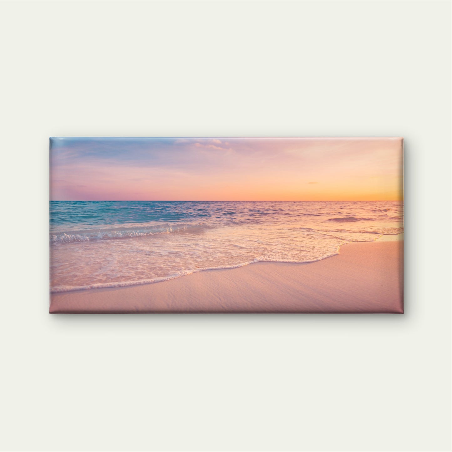 Coastal Beach Sunset Ocean Wall Art Canvas Office Home Room Framed 120x60cm