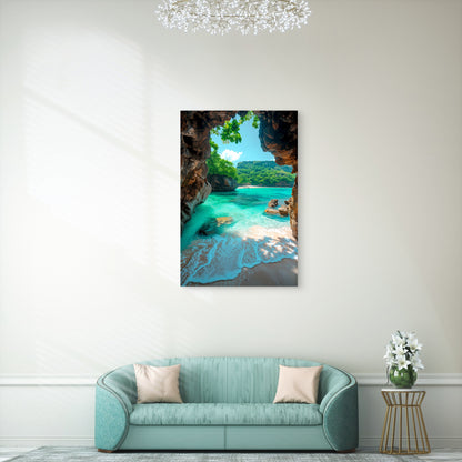 Nature Landscape With Beach View 40x60cm Metal Print Ready to Hang