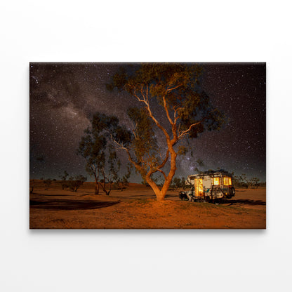 Strzelecki Desert Night Camping  Wall Art Decor 100% Australian Made