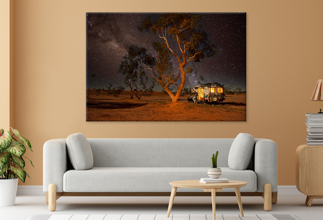 Strzelecki Desert Night Camping  Wall Art Decor 100% Australian Made