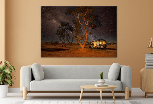 Strzelecki Desert Night Camping  Wall Art Decor 100% Australian Made