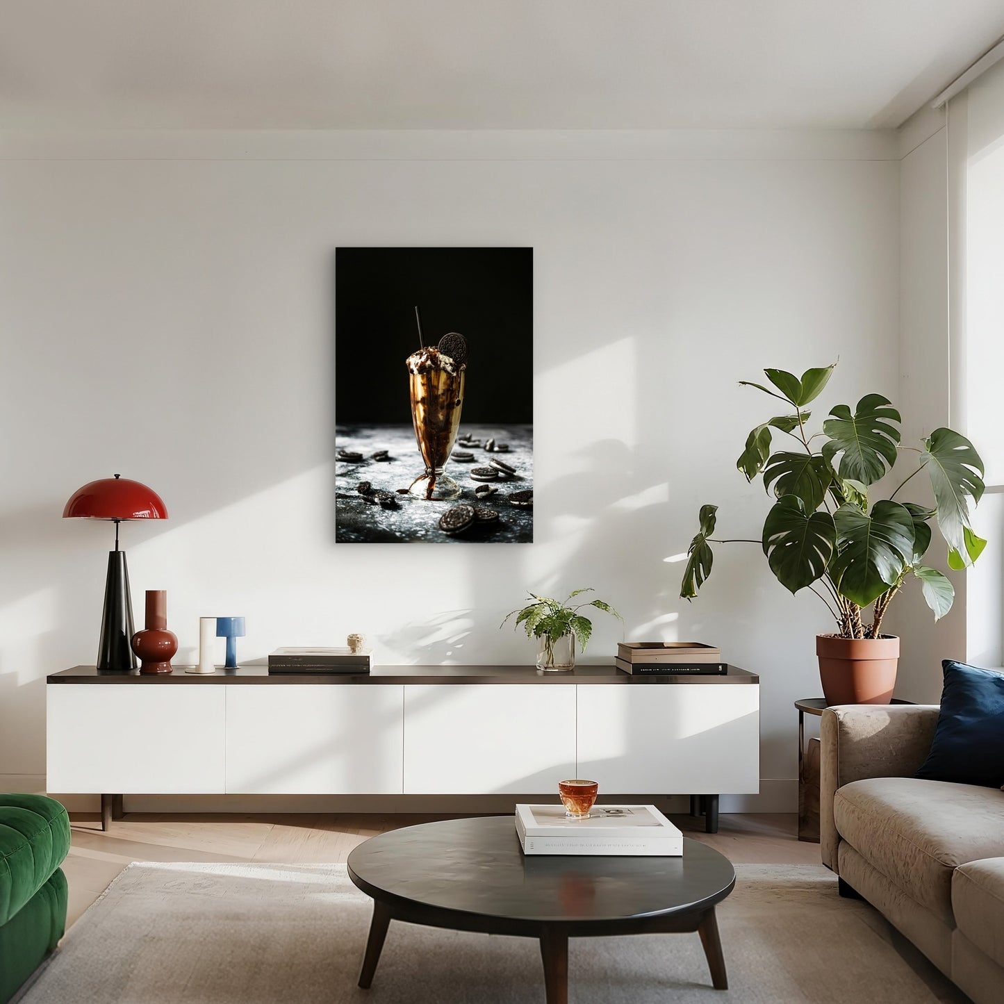 Oreo Milkshake Dessert Drink 40x60cm Metal Print Ready to Hang