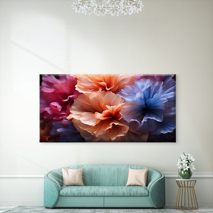 Vibrant Abstract Flower Petals Wall Art Canvas Office Home Room Framed 120x60cm