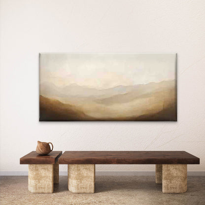 Vintage Abstract Landscape Wall Art Canvas Office Home Room Framed 120x60cm - Bella Home Decor