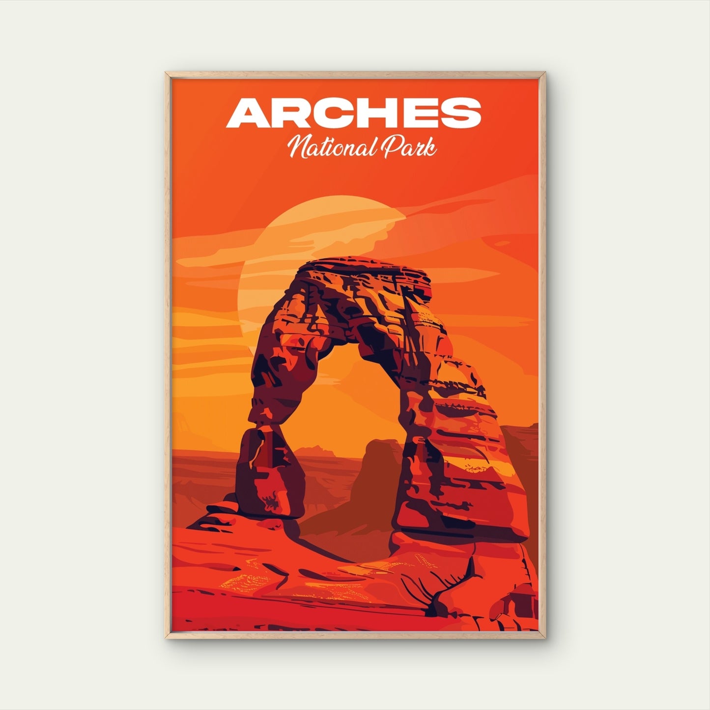 Arches National Park USA Utah Vintage Travel Poster Print Wall Art