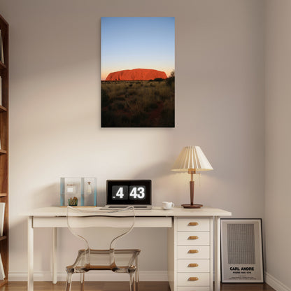 Uluru Ayers Rock Outback Sunset Desert Art 40x60cm Metal Print Ready to Hang