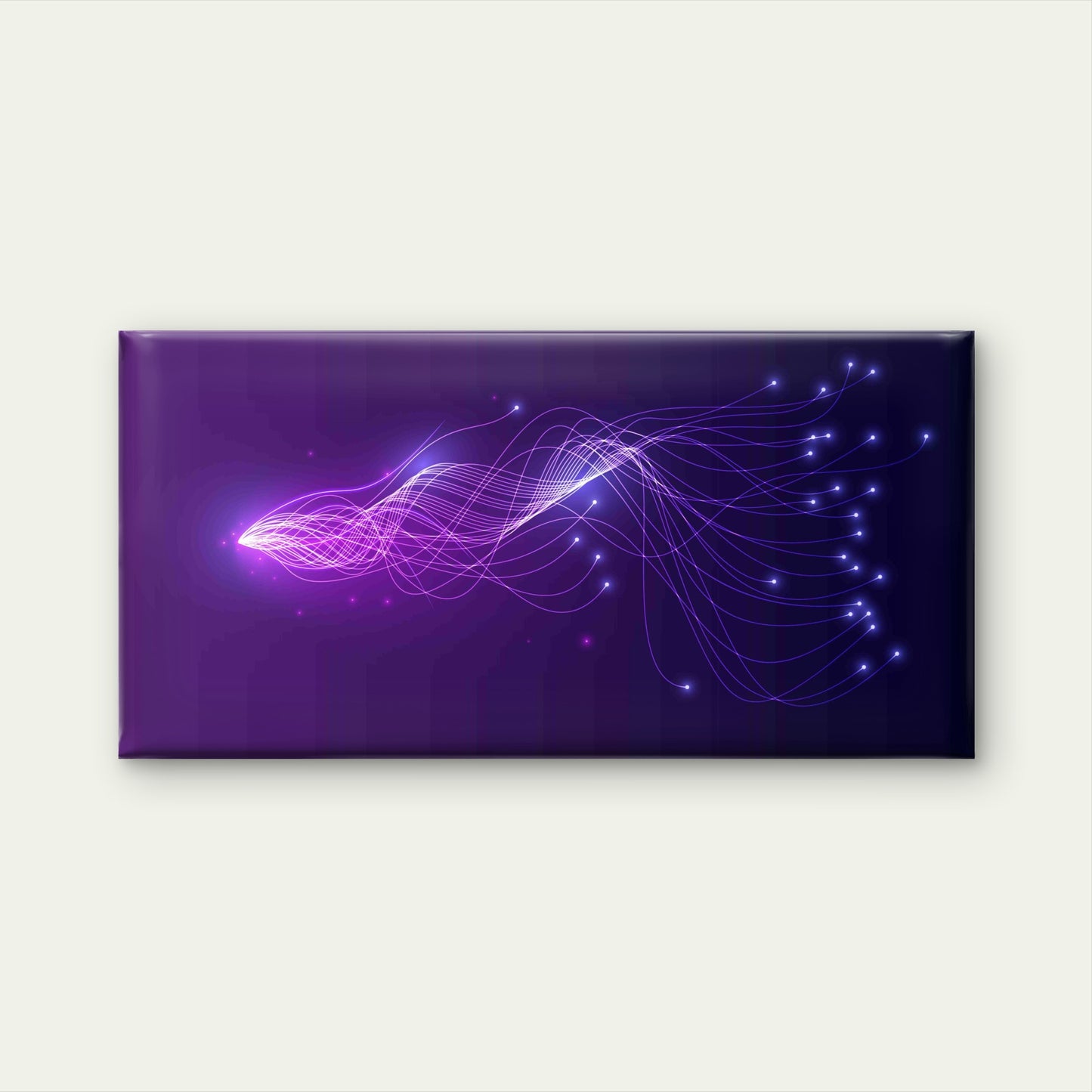Fiber Optic Cable with Glowing Wall Art Canvas Office Home Room Framed 120x60cm - Bella Home Decor