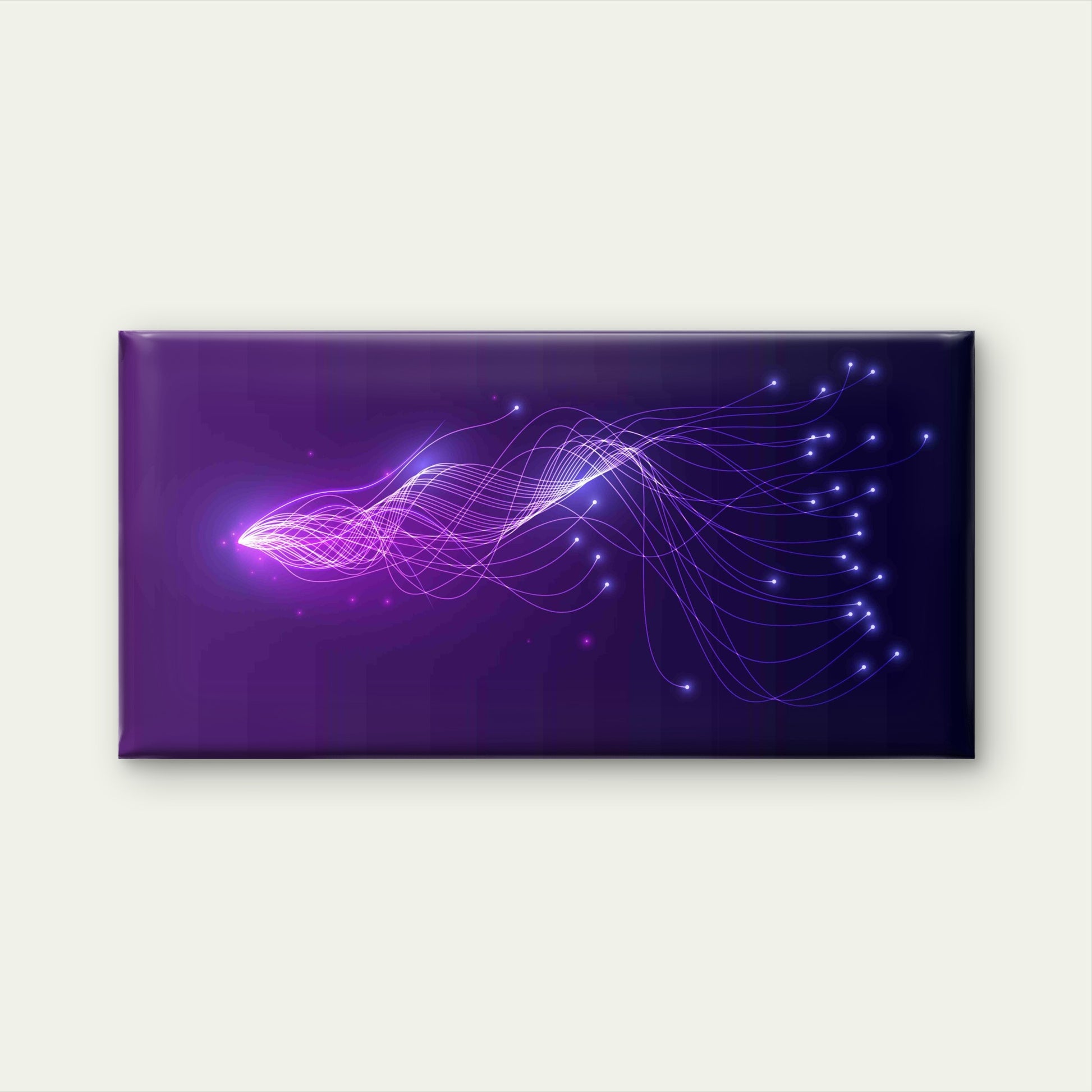 Fiber Optic Cable with Glowing Wall Art Canvas Office Home Room Framed 120x60cm - Bella Home Decor