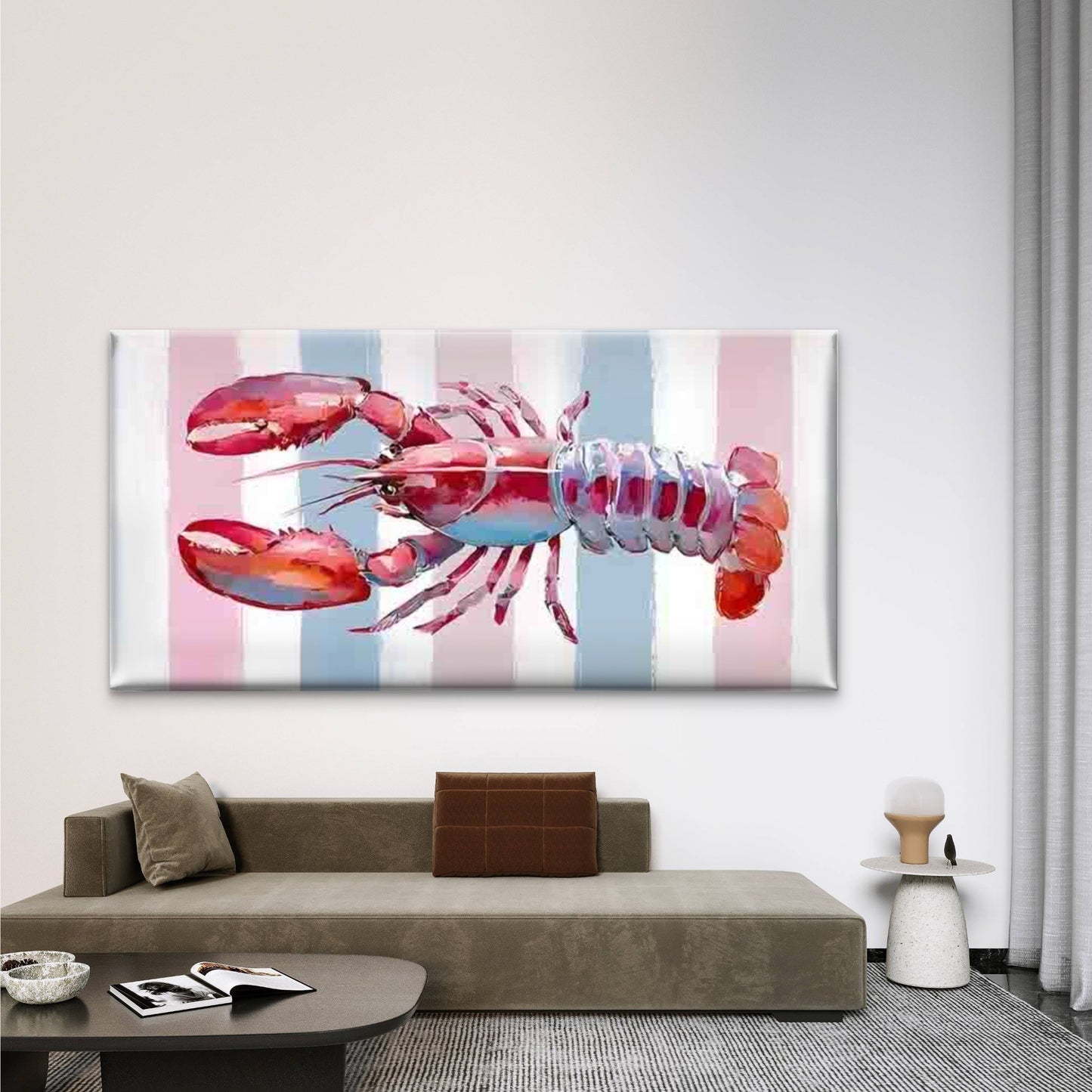 Colorful Lobster Art Wall Art Canvas Office Home Room Framed 120x60cm