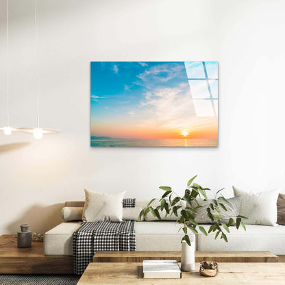 Coastal Ocean Sunset Beach Glass Printing Wall Art Australian Made Quality