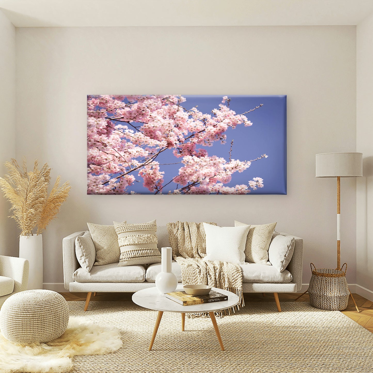 Japan in Spring Sakura Wall Art Canvas Office Home Room Framed 120x60cm