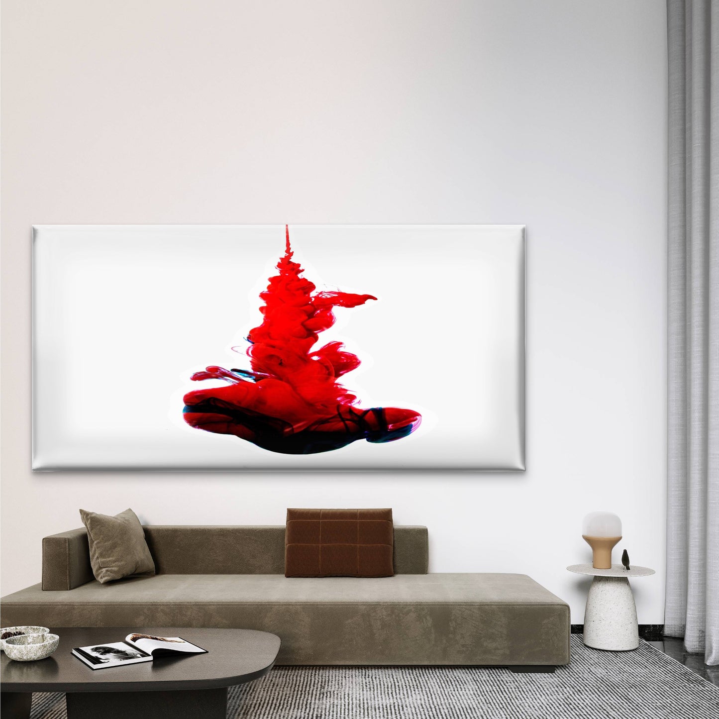 Paint In Water Color Liquid Wall Art Canvas Office Home Room Framed 120x60cm
