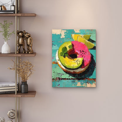 Featuring a Bagel with Lox Metal Print Ready to Hang