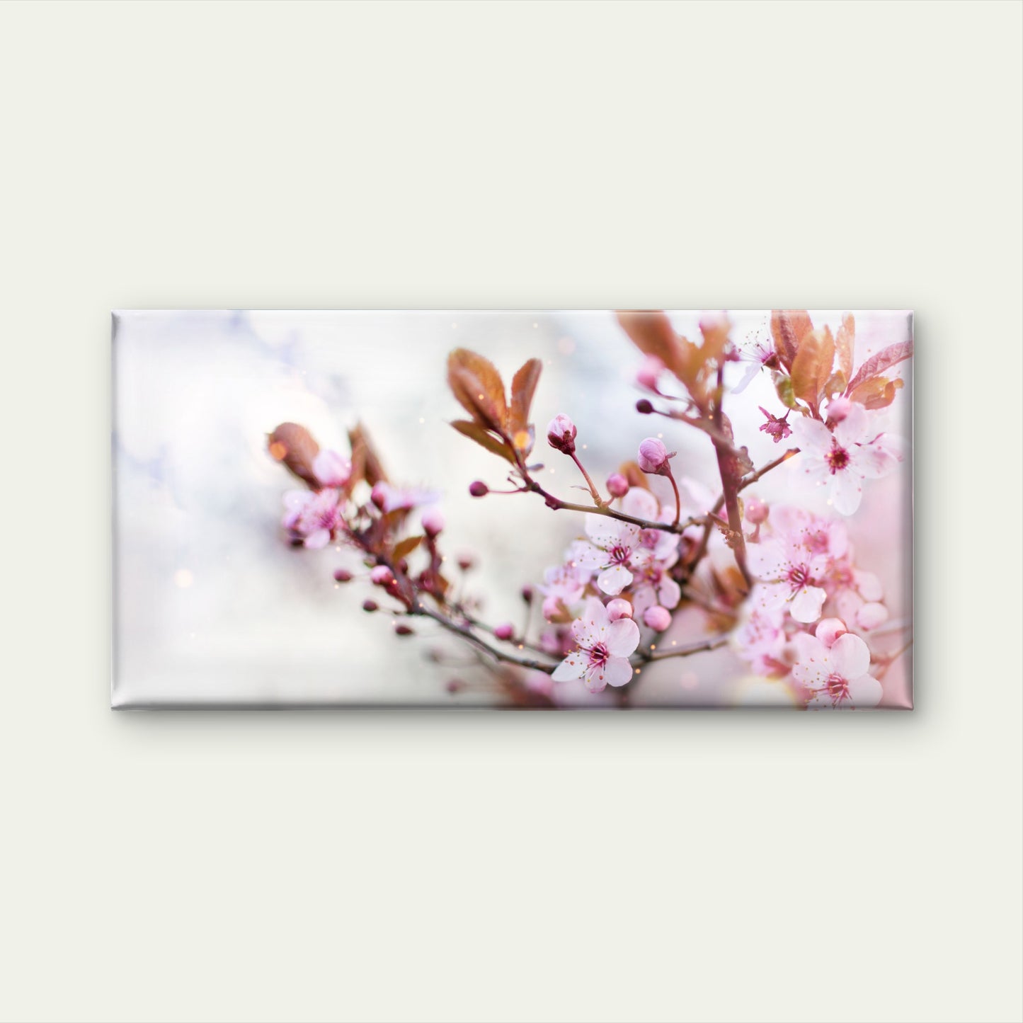 Pink Blossom Spring Beauty Wall Art Canvas Office Home Room Framed 120x60cm