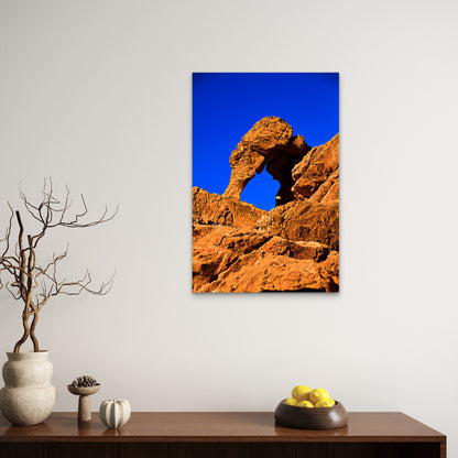 Elephant Rock Valley Of Fire Nevada 40x60cm Metal Print Ready to Hang