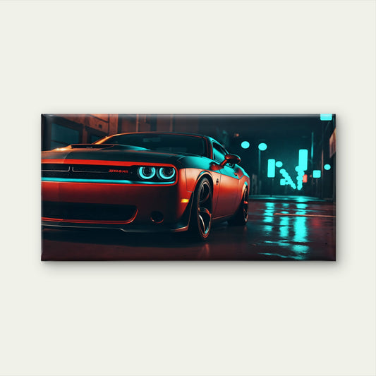 Dodge Challenger Muscle Car Wall Art Canvas Office Home Room Framed 120x60cm