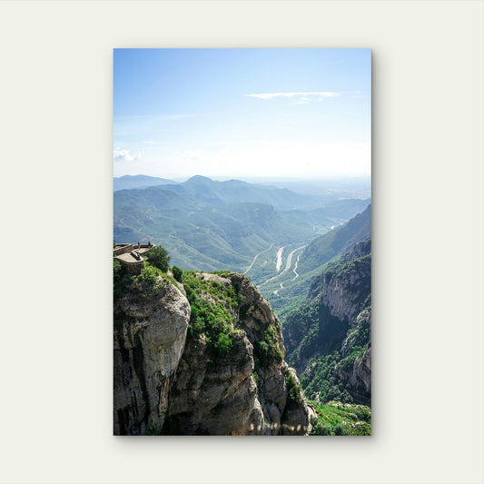 Montserrat Mountain Spain Valley Vista 40x60cm Metal Print Ready to Hang