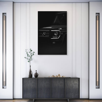 Mercedes G Wagon Front Grille Black Luxury 40x60cm Metal Print Ready to Hang
