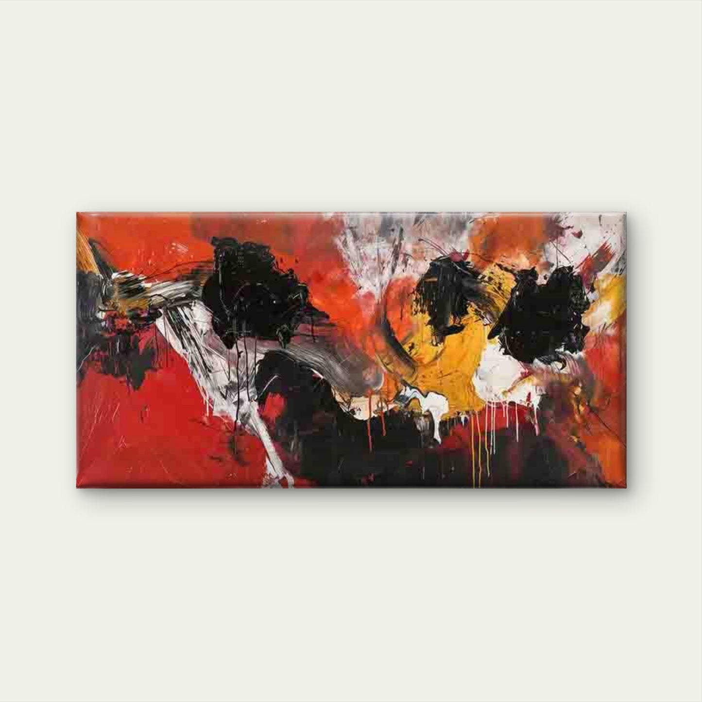 Featuring an Abstract Splash Wall Art Canvas Office Home Room Framed 120x60cm - Bella Home Decor