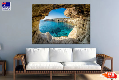 Sea Caves near Ayia Napa Cyprus Photograph 90x60cm Print 100% Australian Made