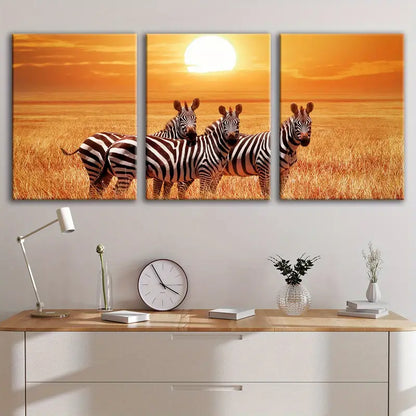 3pcs Black & White Road Horse Print Wall Art Set Canvas Framed 50x70cm - High Quality Print 100% Australian Made Wall Canvas Ready to Hang - Bella Home Decor