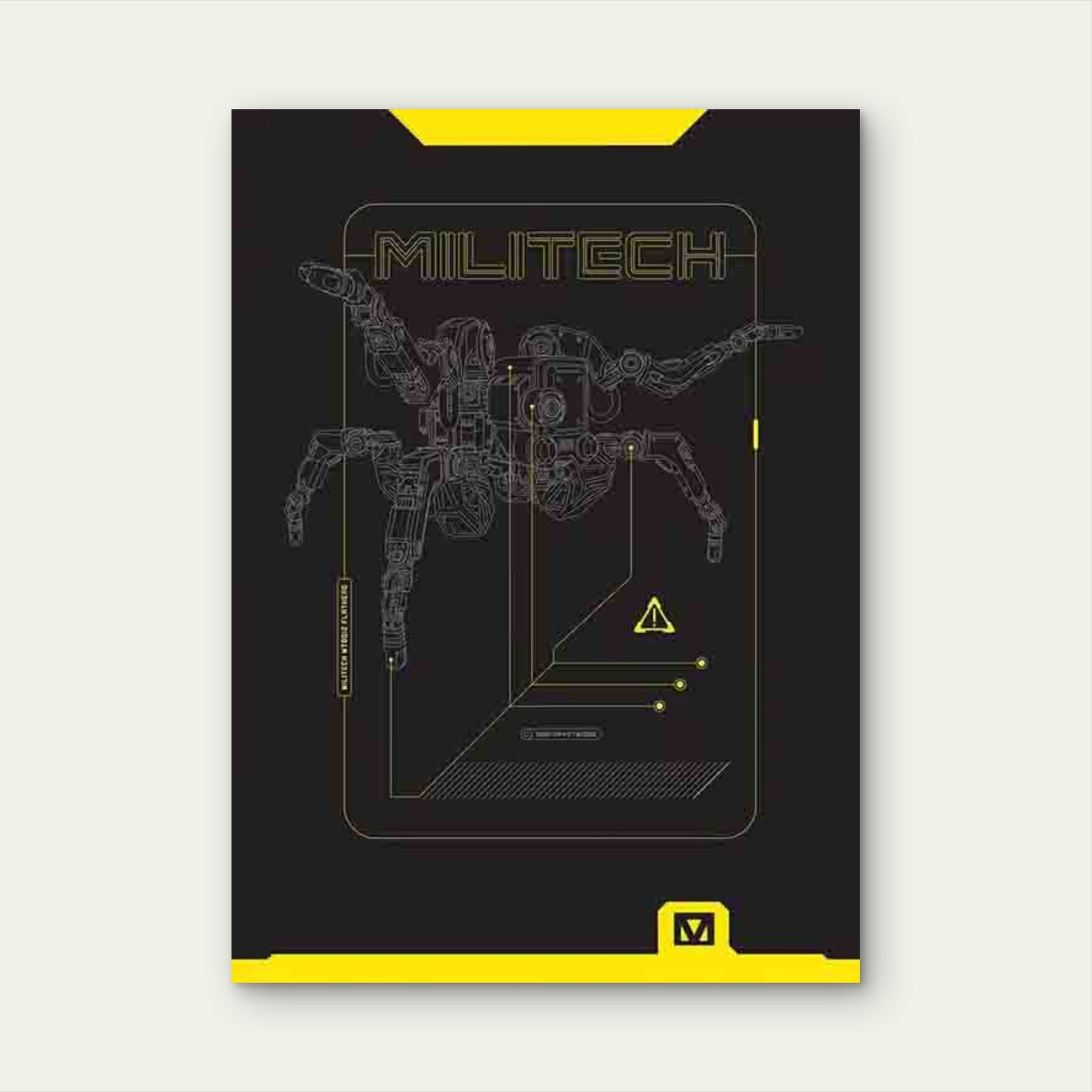 Robotic Spider Artwork 60x90cm Metal Print Ready to Hang - Bella Home Decor