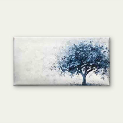 Abstract Blue and White Tree Wall Art Canvas Office Home Room Framed 120x60cm