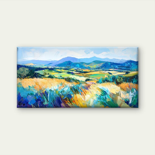 Abstract Landscape Mountain Wall Art Canvas Office Home Room Framed 120x60cm