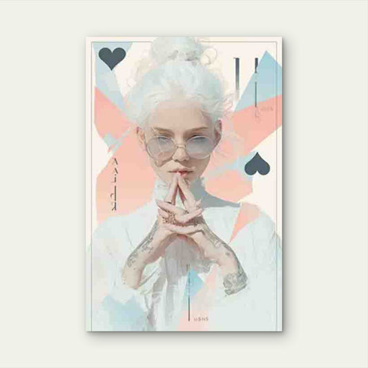 Ace of Spades Elegant Minimalist 60x90cm Metal Print Ready to Hang
