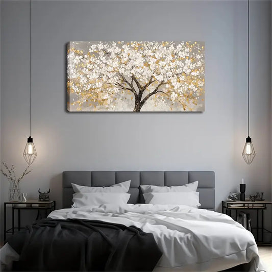 Modern Minimalist Cherry Blossom Wall Art Canvas Office Home Room Framed 120x60cm