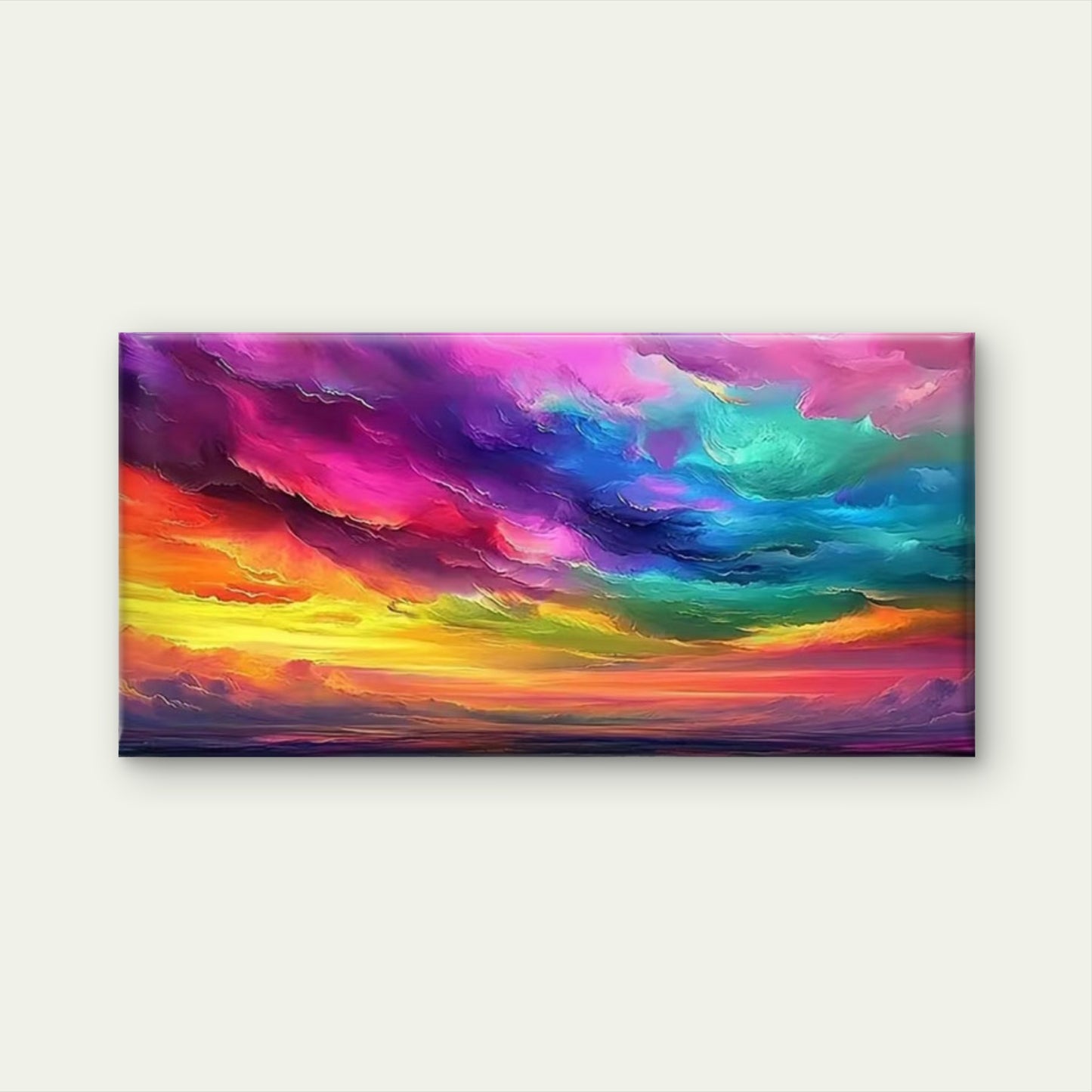 Surreal Dreamscape Sunset Sky Wall Art Canvas Office Home Room Framed 120x60cm