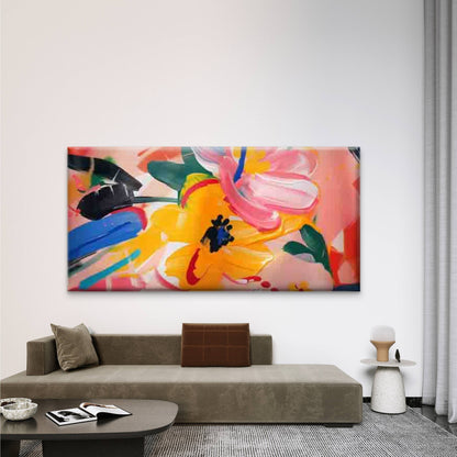 Abstract Cherries And Leaves Wall Art Canvas Office Home Room Framed 120x60cm