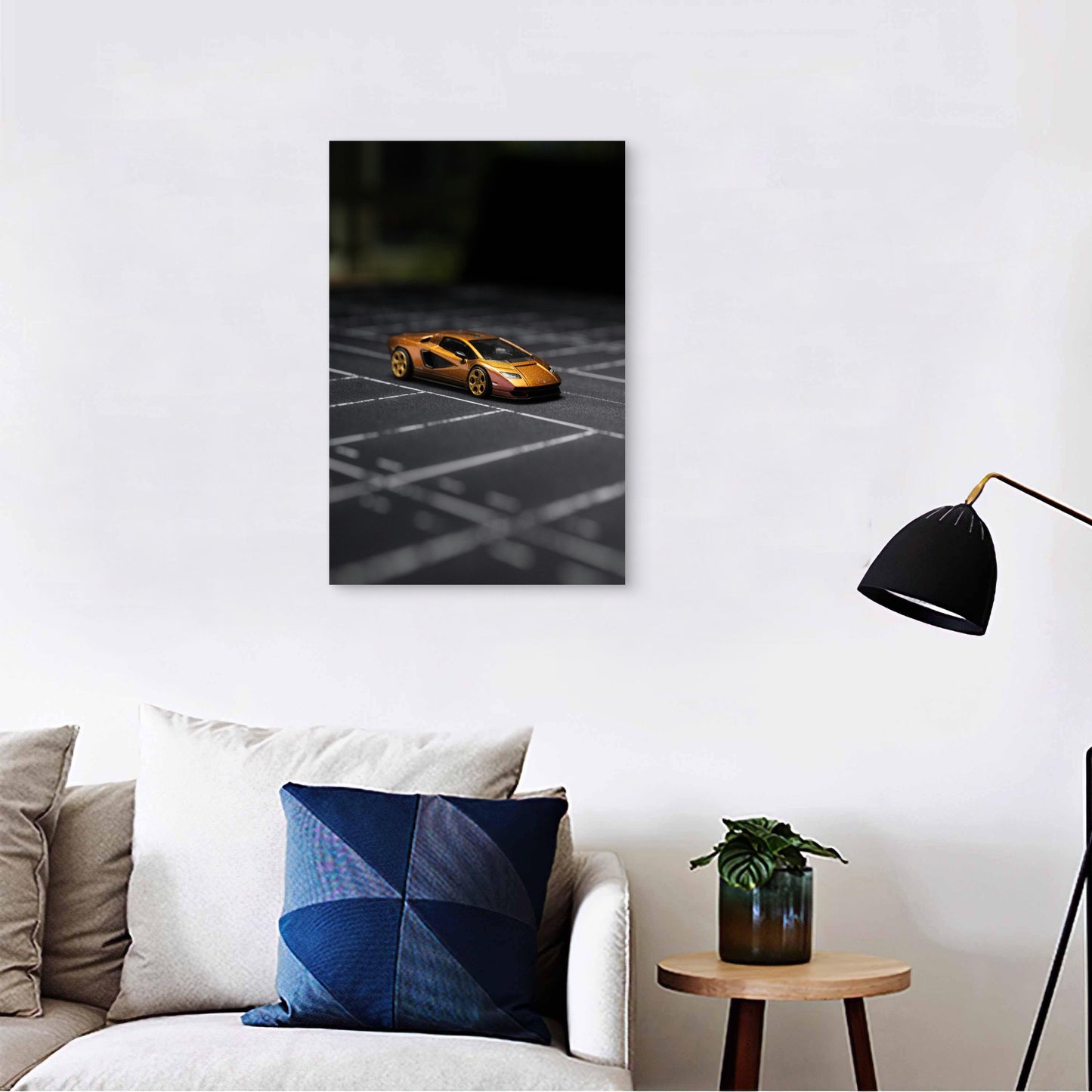Scale Model Of The Lamborghini Countach LPI 800 4 40x60cm Metal Print Ready to Hang