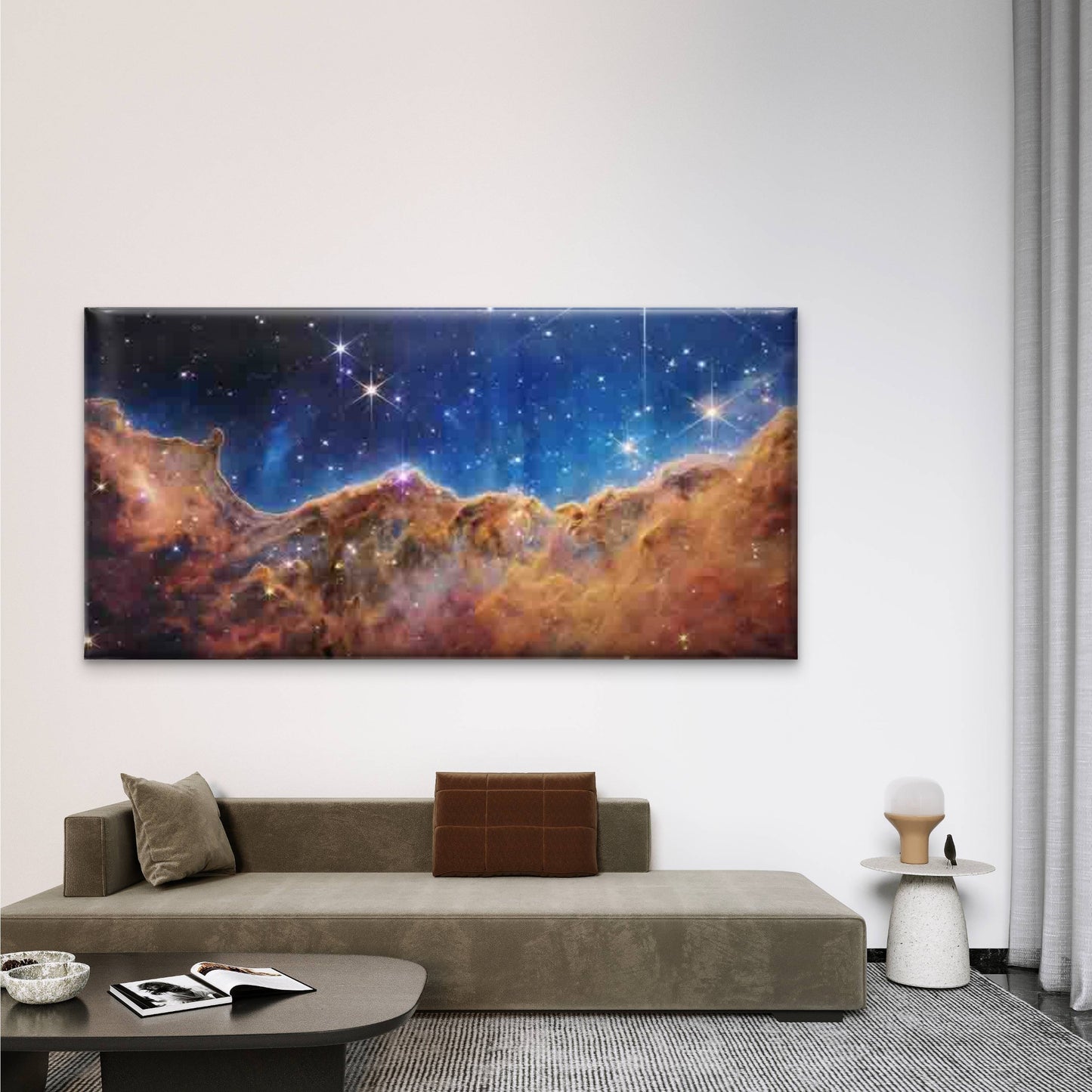 Nebula Starscape Wall Art Canvas Office Home Room Framed 120x60cm