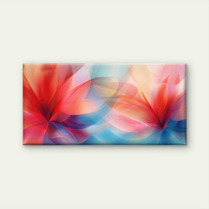 Vibrant Abstract Floral Petals Wall Art Canvas Office Home Room Framed 120x60cm