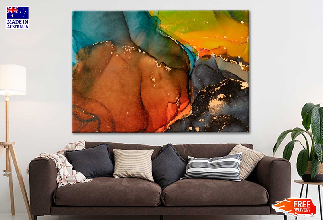 Natural Luxury Abstract Fluid Art Painting Print 100% Australian Made