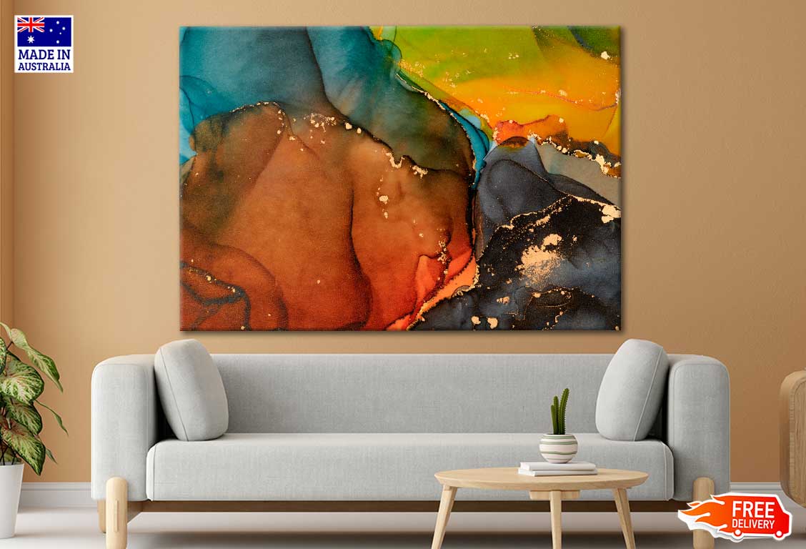 Natural Luxury Abstract Fluid Art Painting Print 100% Australian Made