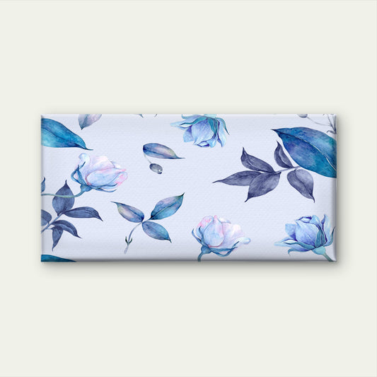 Blue Watercolor Rose Flower Wall Art Canvas Office Home Room Framed 120x60cm