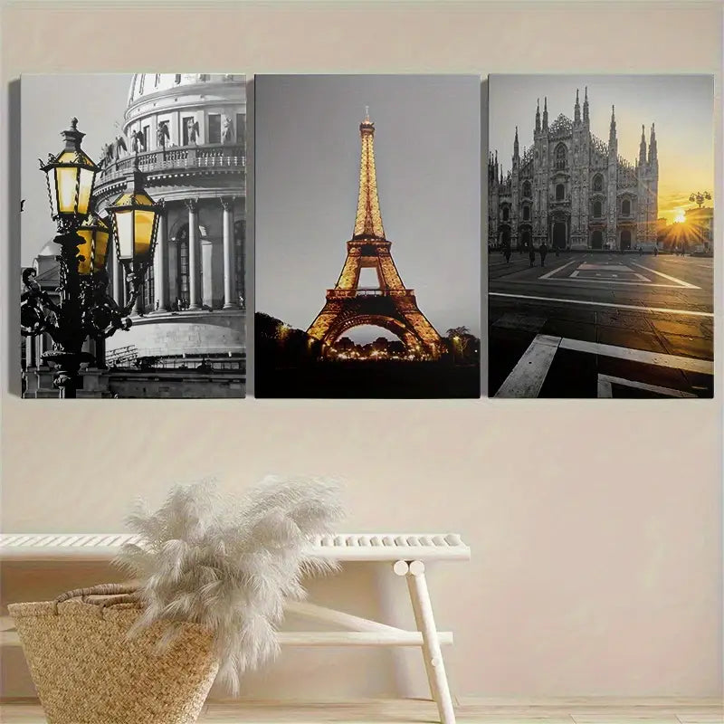 3pcs Family & Love: Unity In Affection Metal Print Ready to Hang Art