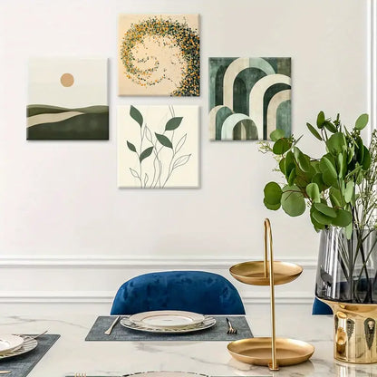 4pcs Modern Farmhouse Style, Sunset Hills VG  Wall Art Canvas Framed