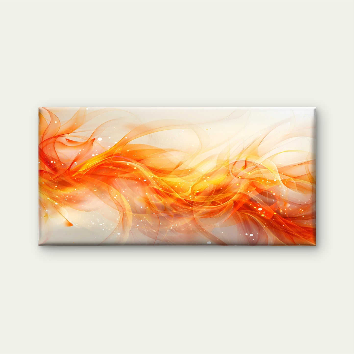 Fiery Abstract Energy Flow Wall Art Canvas Office Home Room Framed 120x60cm